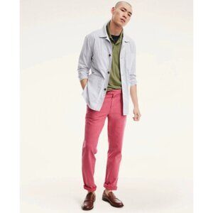 Brooks Brothers Seersucker Chore Jacket Blazer Preppy Blue White Stripe Men L